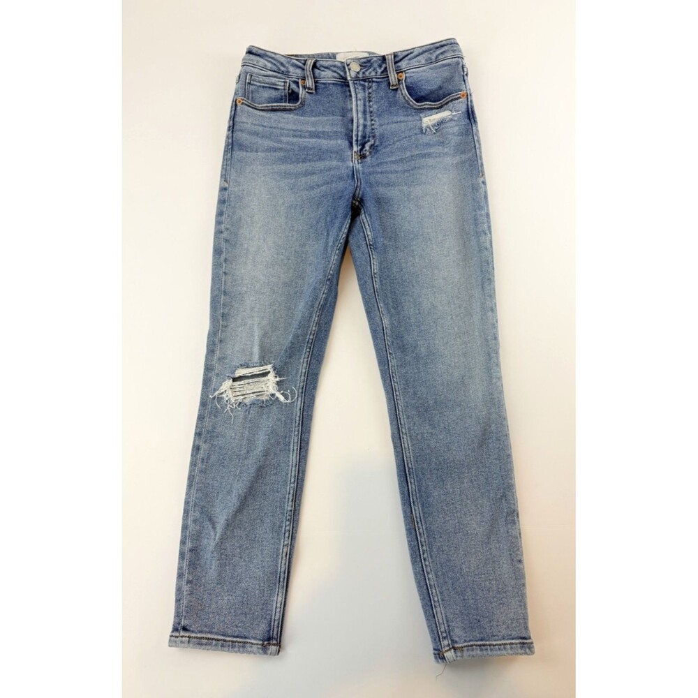 Dear John Women’s Size 28 Distressed Skinny Ankle Jeans Light Wash Stretch